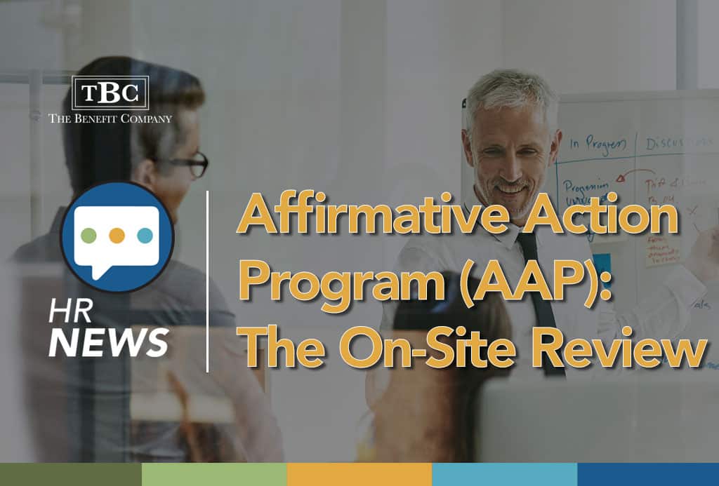 Affirmative Action Program (AAP): The On-Site Review